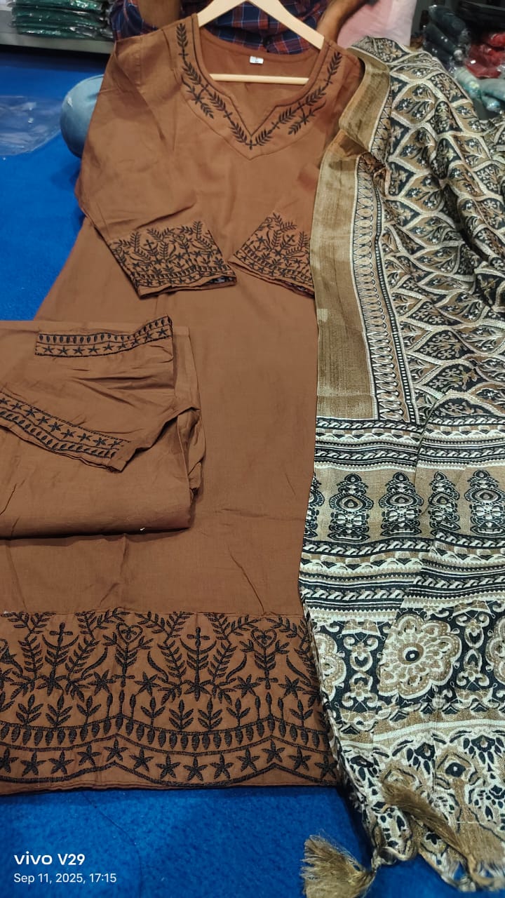 Trivona Women’s Premium Suit Set | Kurta Pant Dupatta Set | Stylish Ethnic Wear Set for Women - Image 3